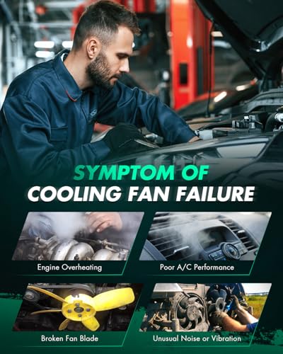 SCITOO Radiator Cooling Fan Assembly compatible with Ford Mercury Fusion