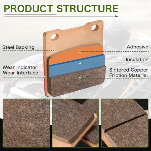 Sintered Front and Rear Brake Pads For Suzuki Hayabusa GSX1300 1999-2007 - style: Sintered Metal