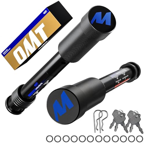 OMT 2 Pack Locking Hitch Pin Set with 5/8" Pin for 2 " Receiver - color: Black, size: 2 in - 2 Pack