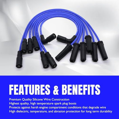 High Performance Spark Plug Wires Compatible with C1500 1999-2001 - style: 7720