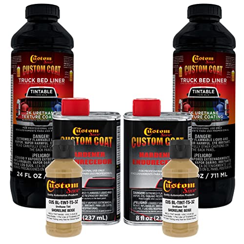 Custom Coat Shoreline Beige 2 Quart Spray-On Urethane Truck Bed Liner Kit