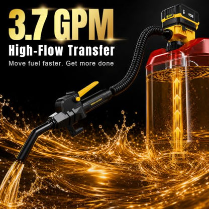 Fuel Transfer Pump for DeWalt 20V MAX Battery 3.7 GPM Cordless Gas Can Pump
