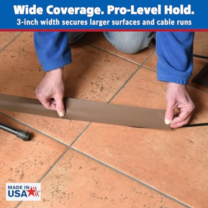 Gaffer Power Tan Gaffer Tape 3 Inch x 30 Yards, Pro Grade, Made in USA - color: Tan, size: 3 in x 1080 in