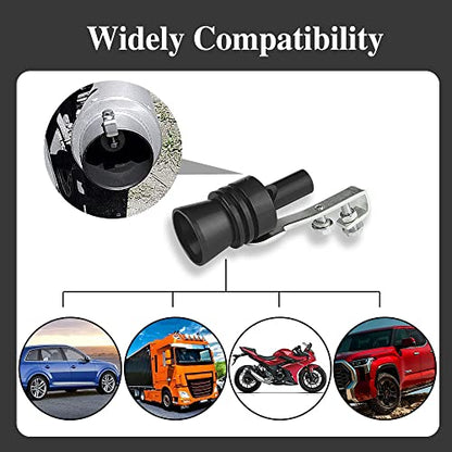2PCS Car Turbo Whistle, Aluminum Alloy Universal Turbo Whistle - color: Black