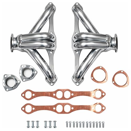 Ceramic Coated Block Hugger Headers for Small Block Chevy SBC 265 283 302 305 327 350 400 Gen 1 V8 Fits 1923–1959 Street Rods Tri-Five Chevys Early Trucks by Certified Automotive Experts - style: Ceramic Coated Block Hugger Headers