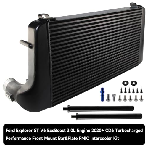Front Mount Intercooler for Ford Explorer ST V6 2020-2023 Black - color: Black