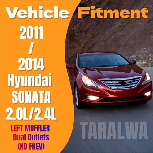Direct Fit Exhaust Muffler For 2011-14 Hyunda Sonata 2.0T Left,HS08 - size: 2011-2014 SONATA 2.0L/2.4L