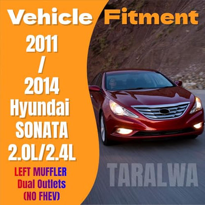 Direct Fit Exhaust Muffler For 2011-14 Hyunda Sonata 2.0T Left,HS08 - size: 2011-2014 SONATA 2.0L/2.4L