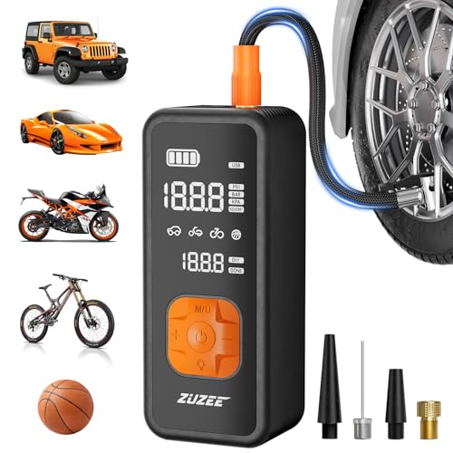 ZUZEE Tire Inflator Portable Air Compressor with Digital Gauge 150 PSI
