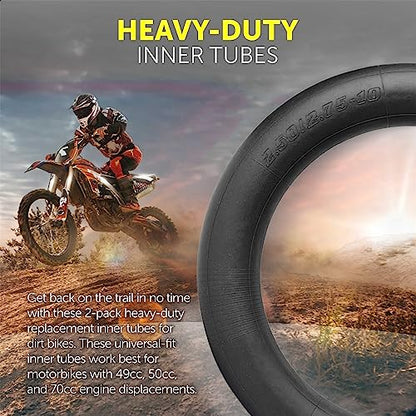 AR-PRO (4-Pack) 2.50/2.75-10 Dirt Bike Replacement Inner Tubes Heavy Duty|Compatible with Honda Crf50 /Xr50, Razor MX650 / MX500, Suzuki DRZ70 / JR50, Yamaha PW50 - size: 2.50/2.75-10" (Pack of 4), TR4 Valve
