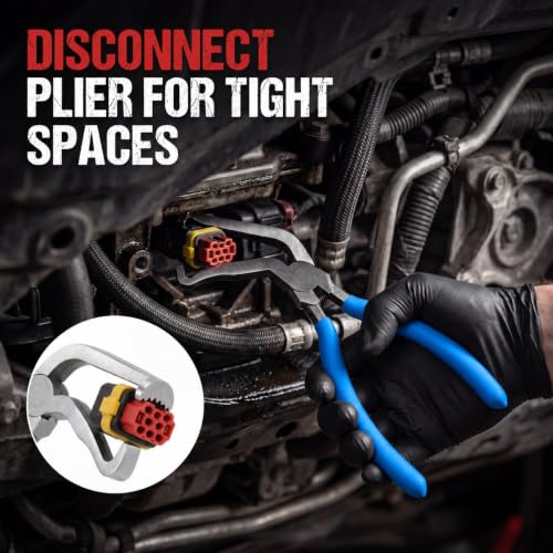 Electrical Disconnect Pliers Set, Fuel Line Disconnect Tool Kit, Automotive Electrical Connector Separator Removal Tool Kit and Hose Clamp Removal Pliers Set,Car Trim Removal Tools