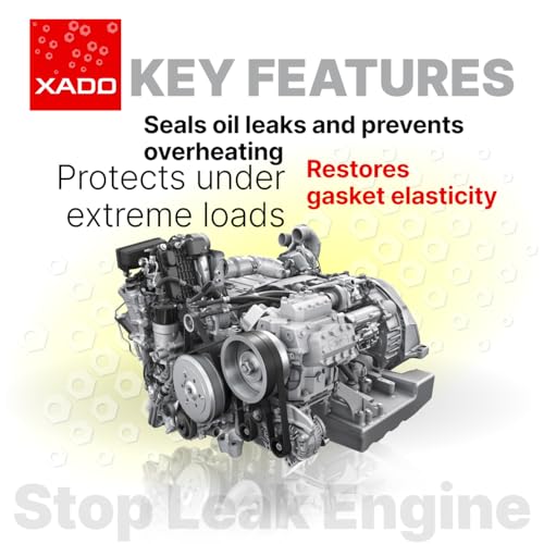 XADO ATOMEX Oil Additive Stop Leak Engine - Restore Seal and Gaskets, Treatment for Car Engine High Mileage or Rear Main Seal, Best Stopper Leaks Reseal (Bottle, 250 ml)