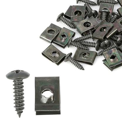 20 Sets 4.2x16mm U Clip Screw Assortment with Screws