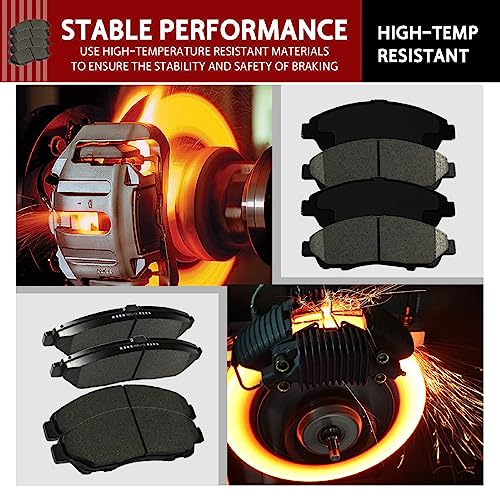 SIPAUTEC-Premium Ceramic Brake Pads,Front and Rear 4-Wheel Set Fit For 2020 2021 2022 2023 2024 2025 Nissan Sentra with Disc rear brakes