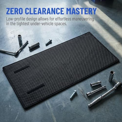 Mechanic Creeper Mat, 60 x 28 Inch Foldable Under Car Work Mat with Carry Bag, Low-Profile Design for Garage Repairs and Vehicle Maintenance