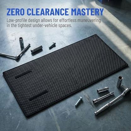 Mechanic Creeper Mat, 60 x 28 Inch Foldable Under Car Work Mat with Carry Bag, Low-Profile Design for Garage Repairs and Vehicle Maintenance