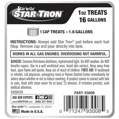 Star brite Star Tron Gasoline Additive (8 oz) - style: 8oz Standard Packaging