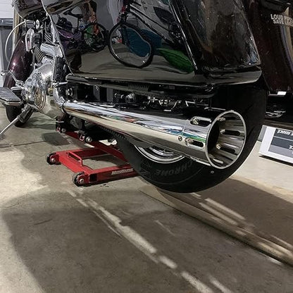SHARKROAD 4.4" Chrome Slip On Mufflers - style: HDMF-MP9505CC, Chrome