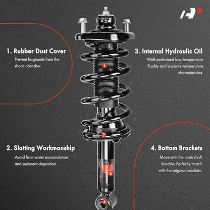 A-Premium Rear Complete Strut Assemblies with Coil Springs, Set of 2 - style: Rear Struts CR-V 2012-2016 (AWD)