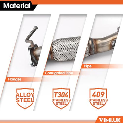 Exhaust Flex Pipe Direct Fit for 2011-2016 Hyundai Elantra 1.8L/GT/Coupe 2014-2016 Sport 2.0L Federal Emissions w/O2 Port OEM 286103X300(VK-52560) - size: 2011-2016 Hyundai Elantra / 2013 Elantra Coupe/GT