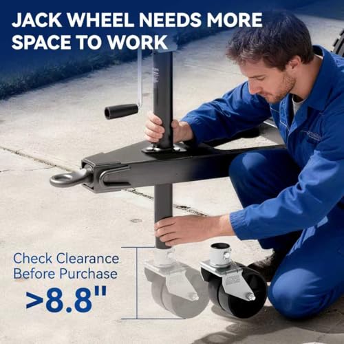 2000lbs Dual 6" Trailer Jack Swivel Caster, Wheel Replacement - color: Silver
