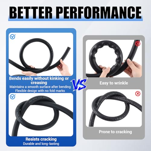 Outus 3/4", 25ft EPDM Heater Hose, 85PSI Black Coolant Hose Automotive - size: 3/4", 25FT