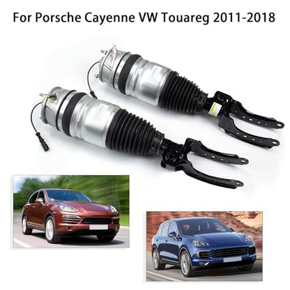 2 PCS Front Complete Struts Assembly Shock Absorbers Air Suspension Compatible with 2011-2018 Porsche Cayenne VW Touareg, Replacement Struts Shocks Assembly for 7P6616039N, 7P6616039N - size: F396