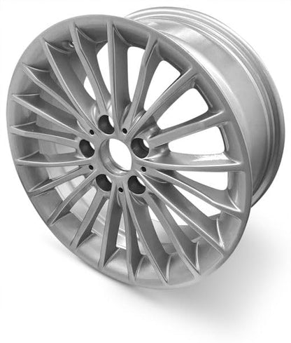 New OEM Replacement Wheel for 2012-2018 BMW 320i 17x7.5 inch Aluminum Rim Painted Silver Fit 235/65R17