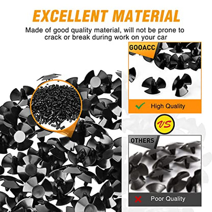 GOOACC 100Pcs Hood Insulation Retainer Clips OEM Replacement -#4878883AA - color: 100Pcs Clips +Remover