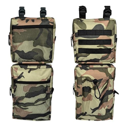 2 Pack ATV Fender Bags, Detachable Saddle Bag ATV Gear Bags Water-resistent Motorcycle Bag Compatible with Sportsman Scrambler TRX FourTrax Outlander Grizzly UTV Storage Bag Camo Brown - color: Camo Brown