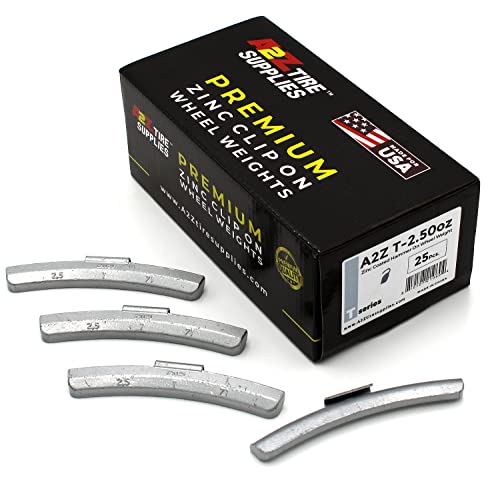 T Series Hammer on ZINC Wheel Weights Coated (2.50oz) Box of 25pcs - size: 2.50oz