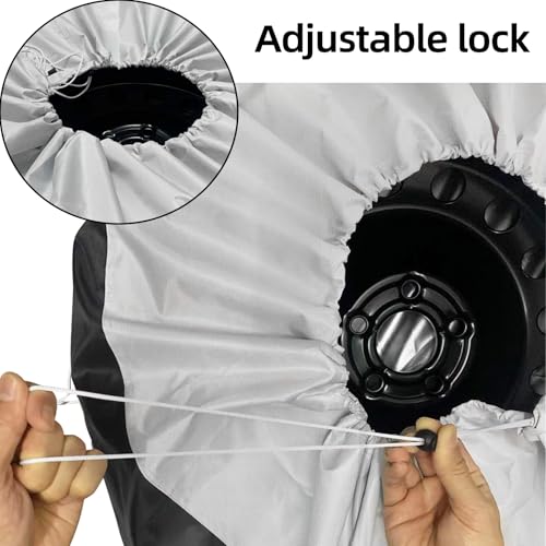 600D Oxford Spare Tire Cover with Handle for Jeep RV