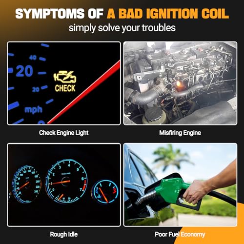 Ignition Coil Pack UF333 & Spark Plug Kit for 2002-2010 Toyota Camry 2.4L