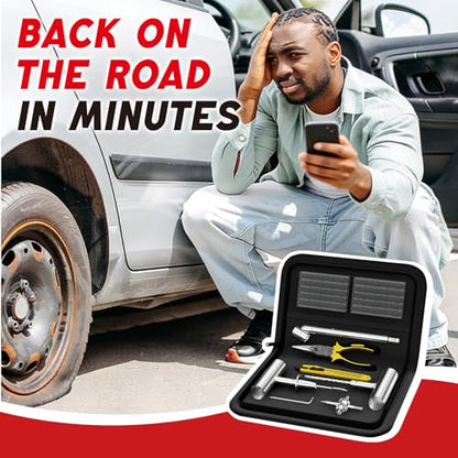 DIYSELF 45 Pack Tire Repair Kit with Plugs, Tire Plug Kit Heavy Duty