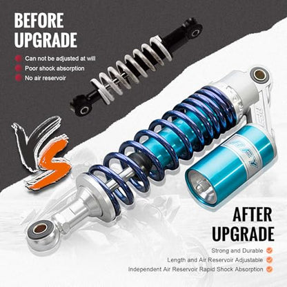 12.6" 320mm Motorcycle Rear Air Shock Absorbers Universal for HONDA - color: Blue