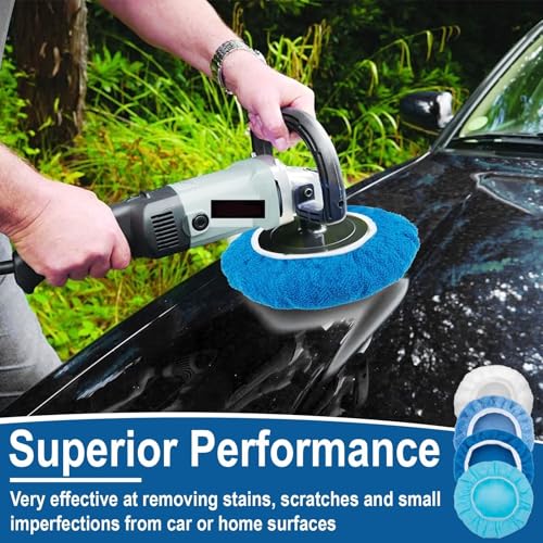 BFXM 20PCS Car Buffer Pads Set, 7-8 Inch Buffing Pads for Orbital Buffer - color: M