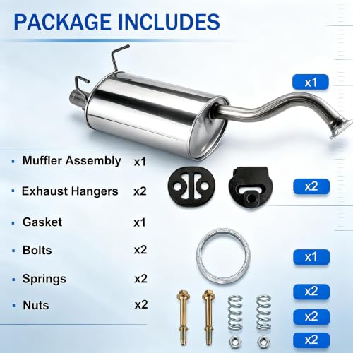 Rear Exhaust Muffler for 2012-2014 Honda CR-V 2.4L Direct Fit CRV4 - size: 12-14 Honda CR-V
