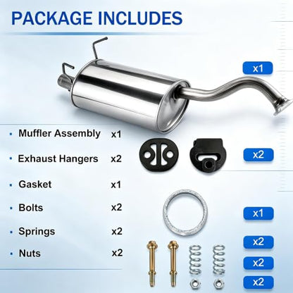 Rear Exhaust Muffler for 2012-2014 Honda CR-V 2.4L Direct Fit CRV4 - size: 12-14 Honda CR-V