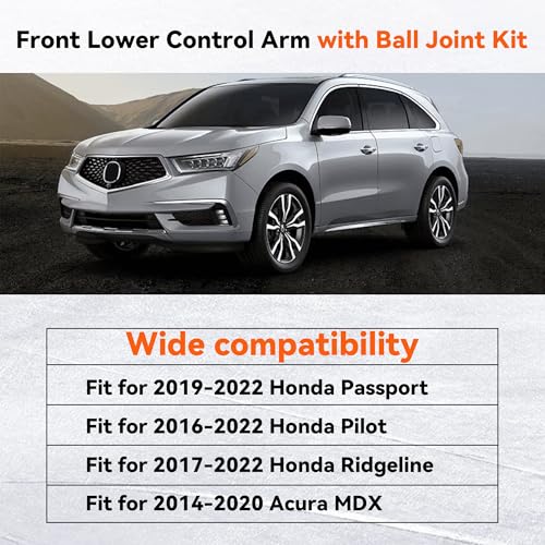 Front Lower Control Arm for 14-20 Acura MDX 16-21 Honda Pilot - size: RK623548, RK623549