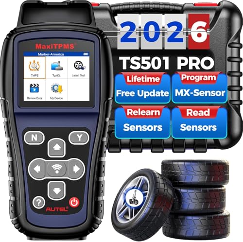 Autel MaxiTPMS TS501 PRO TPMS Programming Tool, Same as TS508, 2026 TPMS Relearn Tool Newer of TS501 TS408S TS408, Activate Relearn 99% Sensors, Program MX-Sensors, Read Clear DTCs, TPMS Diagnostic
