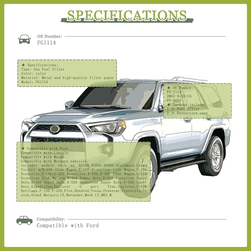 JA&MIU Fuel Filter - FG1114 Compatible with F150 1998-2007