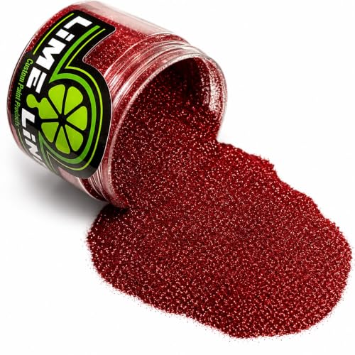 LiME LiNE Sprayable Metal Flake Paint Additive: Solvent Resistant Glitter for Automotive Custom Painting (Red) - color: Red