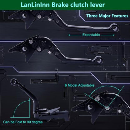 Motorcycle Brake and Clutch Levers Modified Parts For ZX-6R 636 2025 2026 - color: Green