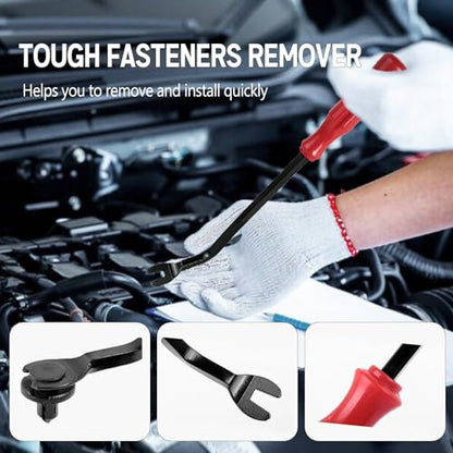 UNIGT Push Type Retainer Fender Liner Clips Compatible with Nissan/Infiniti Front Bumper Plastic Fasteners Replace 01553-05323, 01553-09321, 01553-09241, 11296-AG000 Radiator Rivets - 121pcs with Tool