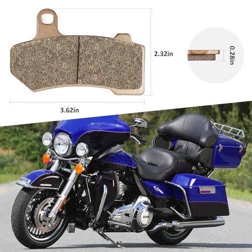 3 Sets Front Rear Brake Pads Sintered for Harley Davidson Road King Road Glide Street Glide Electra Glide 2008-2020 Ultra Limited 2014-2020 Street Rod Night Rod V-Rod Tri Glide
