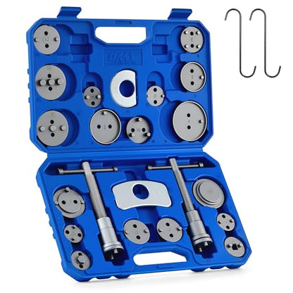 OMT 24pc Brake Caliper Compression Tool with Adapters & Hangers, Sandblast - color: Gray