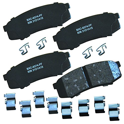 Bendix Premium SBC606 Ceramic Rear Brake Pads for Select Models Lexus GX460, GX470, LX450, Mitsubishi Montero, Montero Sport, Toyota 4Runner, FJ Cruiser, Land Sequoia - style: SBC606