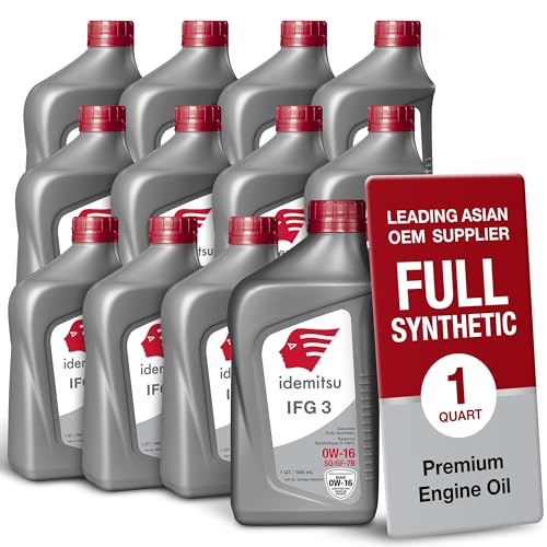 Idemitsu IFG3 0W-16 SP/GF-7B Full Synthetic Motor Oil – 1 Qt, Case of 12 - size: 1 Quart, style: 12 Pack