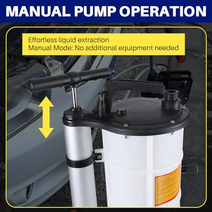 DASBET 9L Fluid Extractor Manual Oil Changer Vacuum