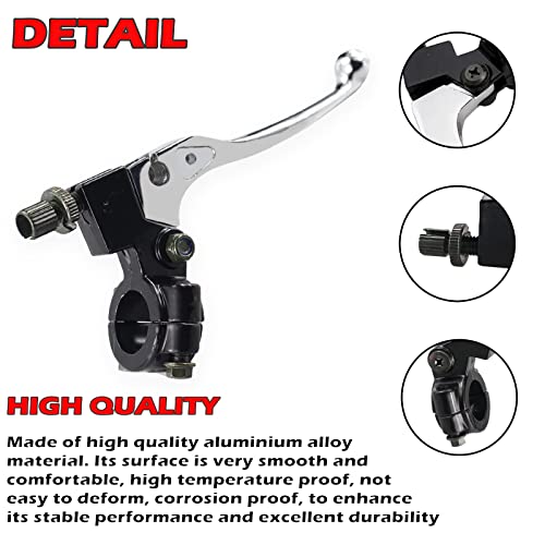 22mm 7/8" Left Universal Motorcycle Folding Brake Clutch Lever - color: Silver